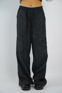 Alcyus- black track pants zip up