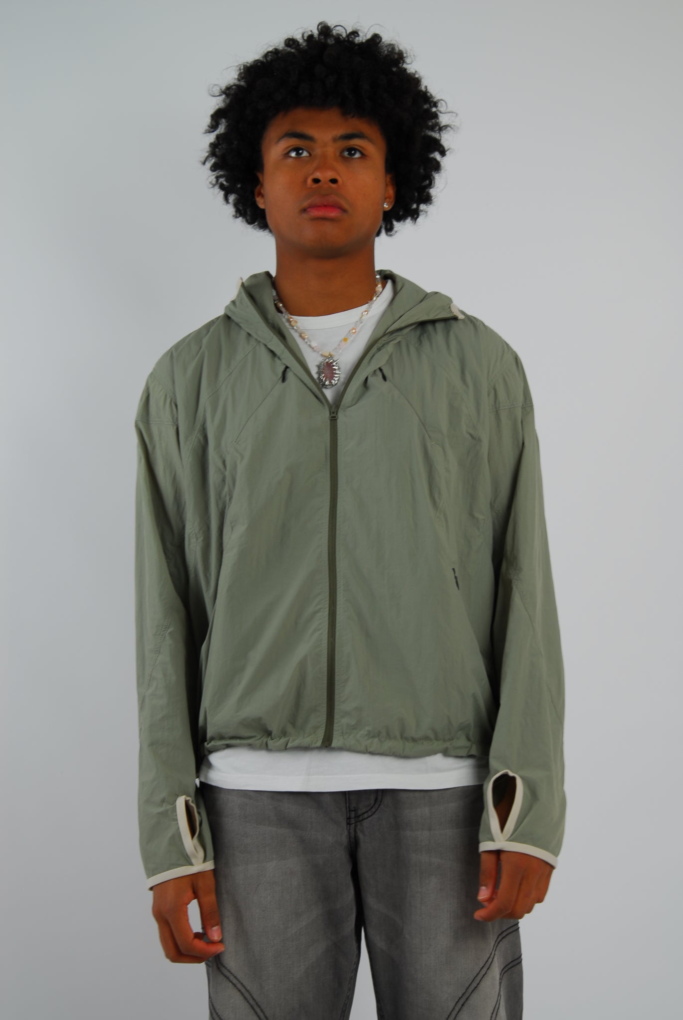 Alcyus khaki track jacket
