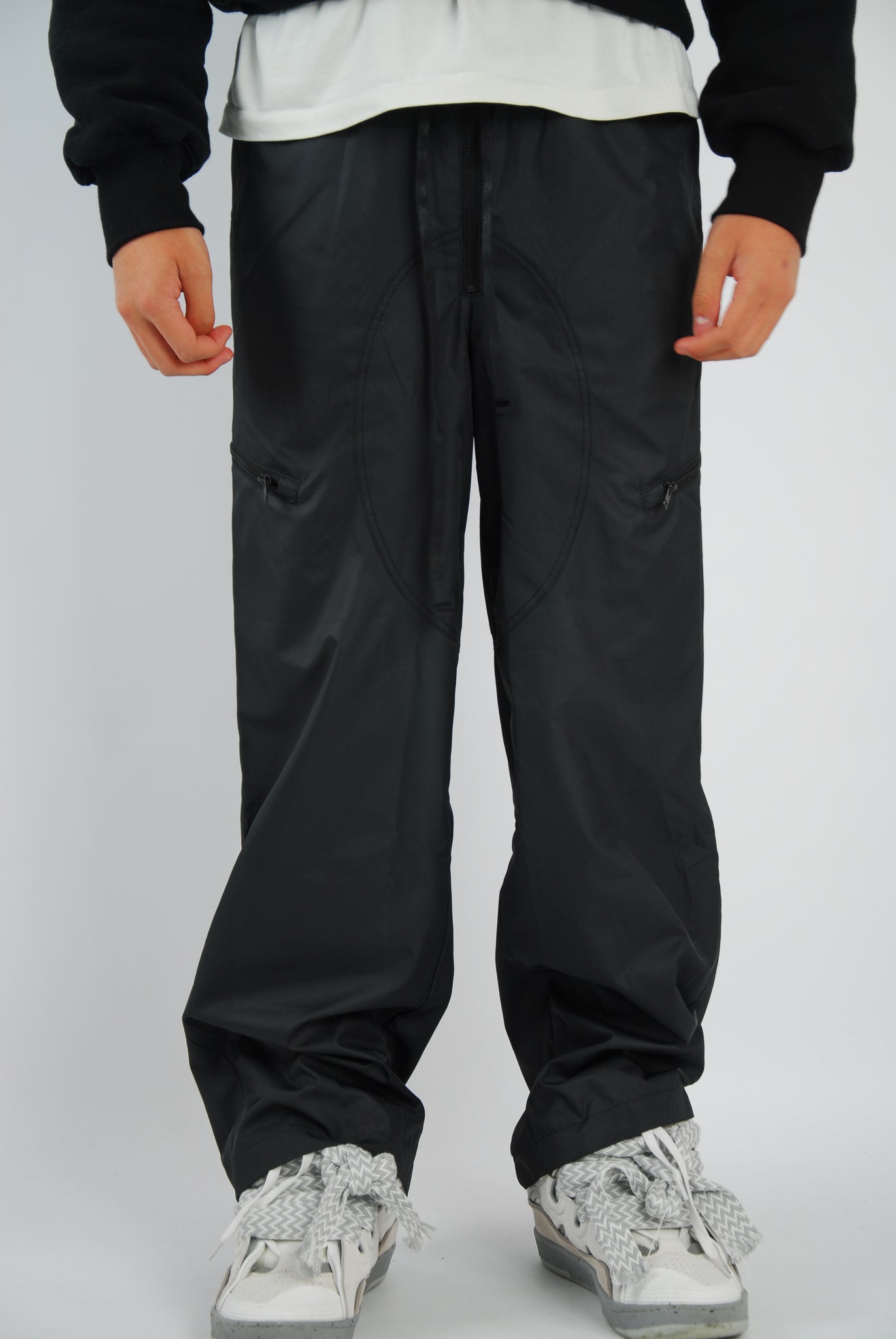Alcyus- black track pants zip up