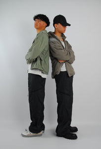 Alcyus- black track pants zip up