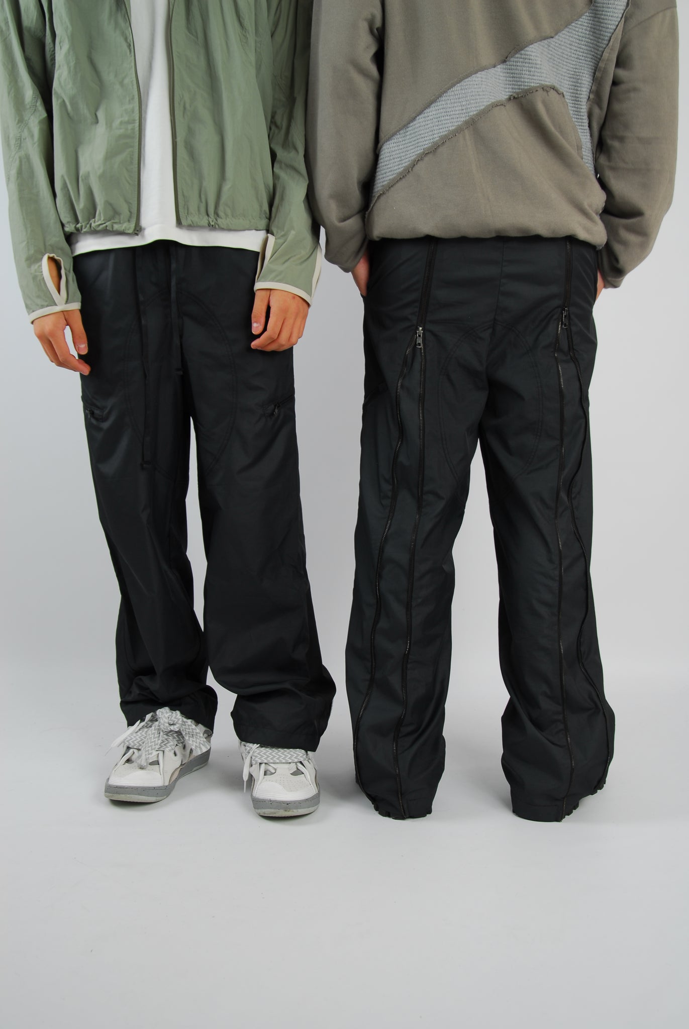 Alcyus- black track pants zip up